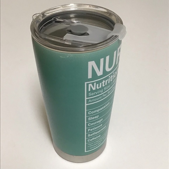 Nurse Travel Mug Tumbler Coffee Cup Lid Double Wall Vacuum 20 oz Aqua Stainless - Picture 15 of 16